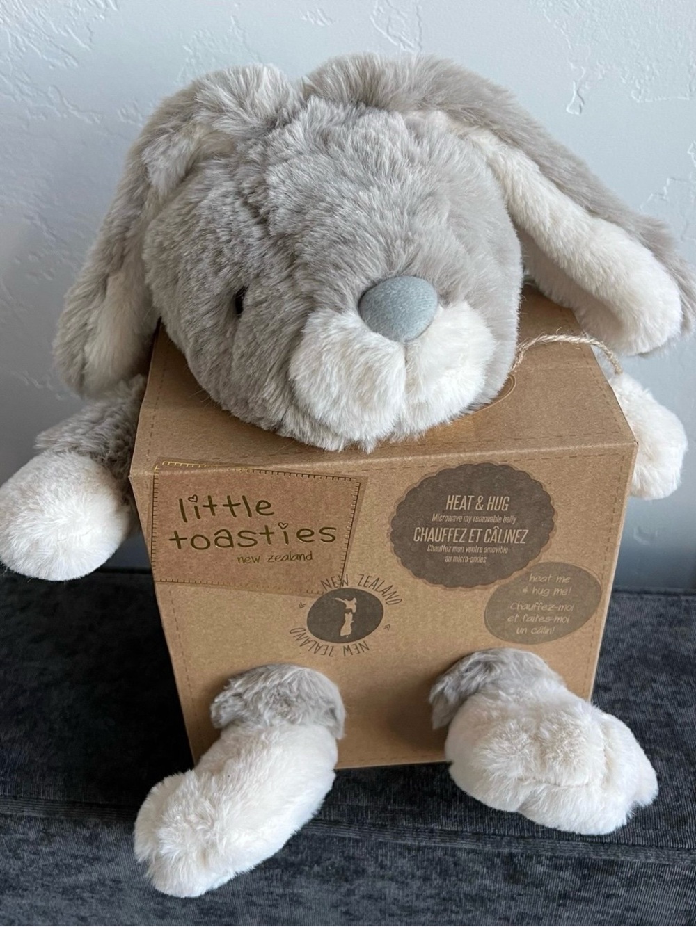 NIB Little Toasties Heat & Hug Bunny Plush